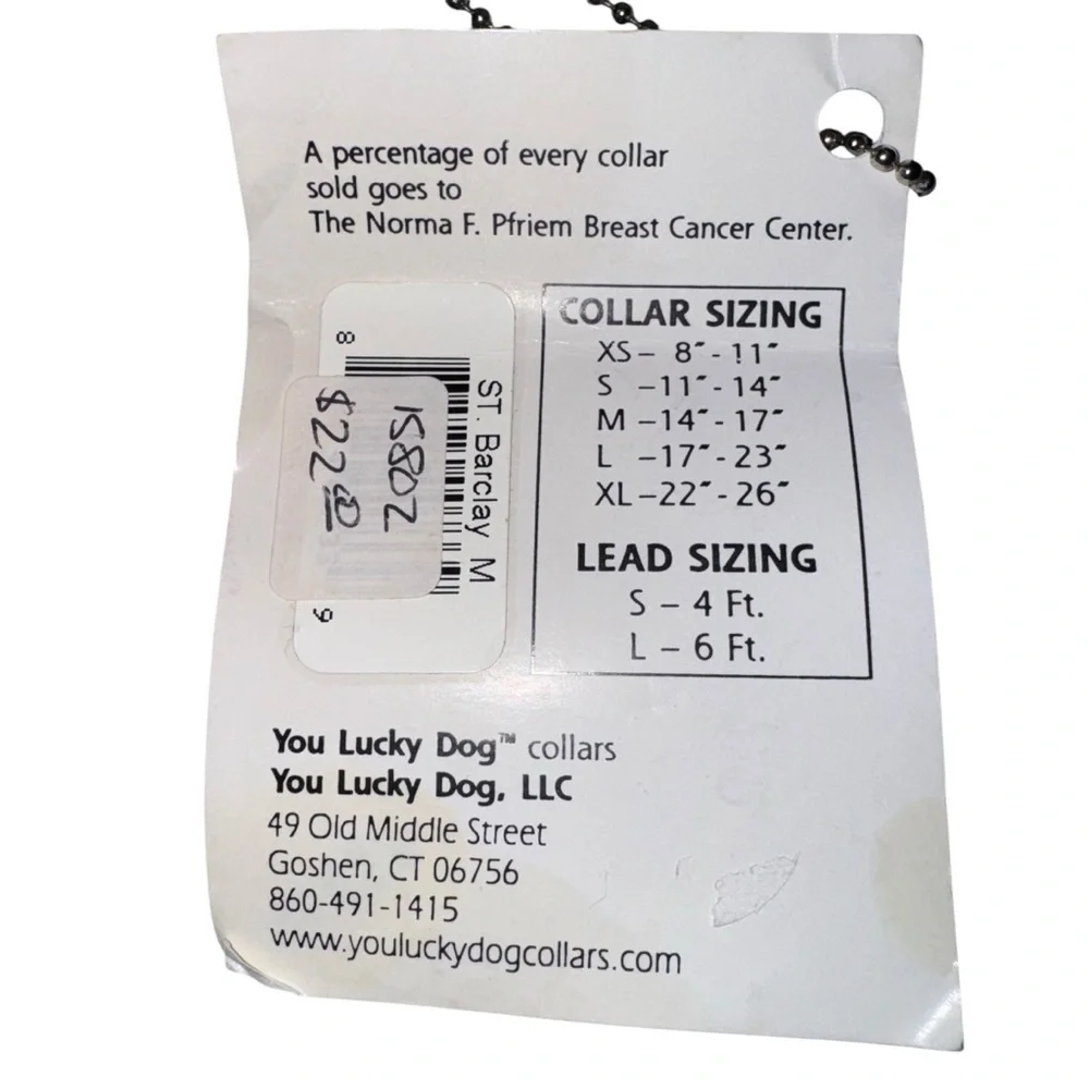 NWT Plaid Blue Dog Collar size Medium - Picture 2 of 4